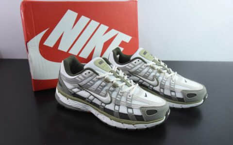 耐克Nike P-6000 Prm米白灰绿复古休闲运动老爹鞋纯原版本 货号：IH0246-320