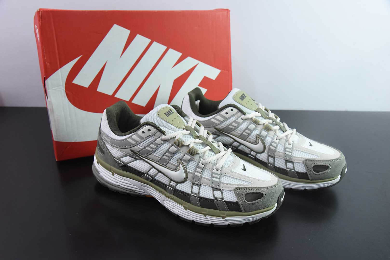 耐克Nike P-6000 Prm米白灰绿复古休闲运动老爹鞋纯原版本 货号：IH0246-320