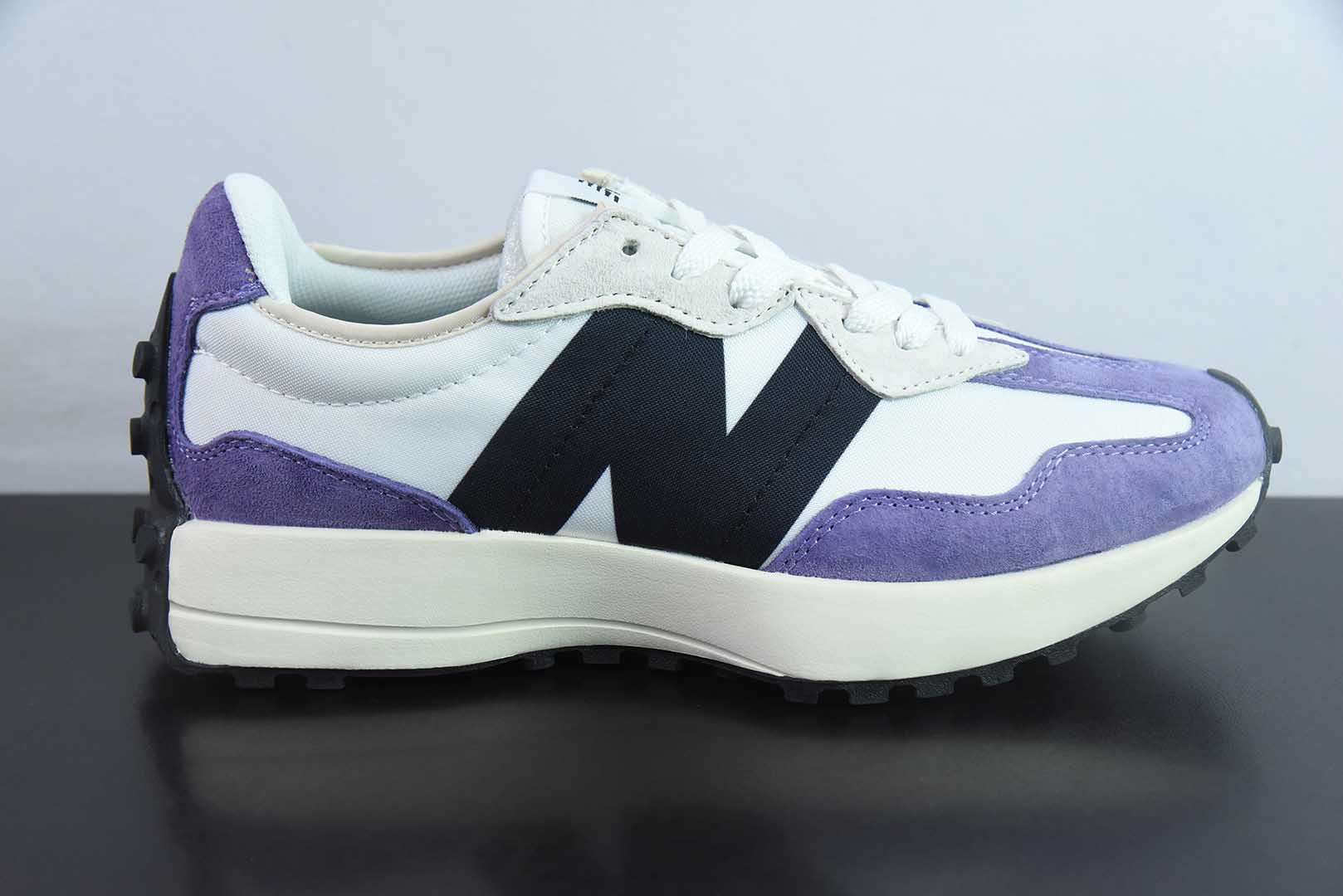 新百伦New Balance MS327系列黑白紫复古休闲运动慢跑鞋纯原版本 货号:MS327FE-2