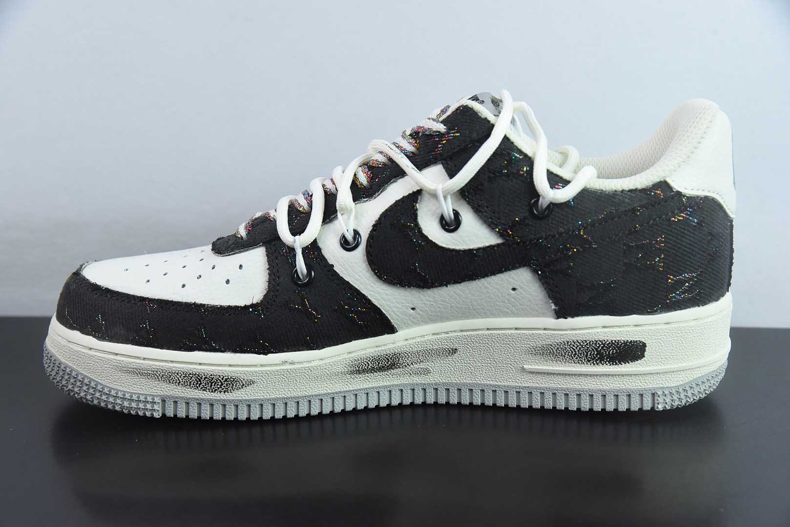 耐克Nike Air Force 1 '07 Low Blue Daisy手绘涂鸦蓝调雏菊空军一号低帮定制板鞋纯原版本 货号：BD7007-333