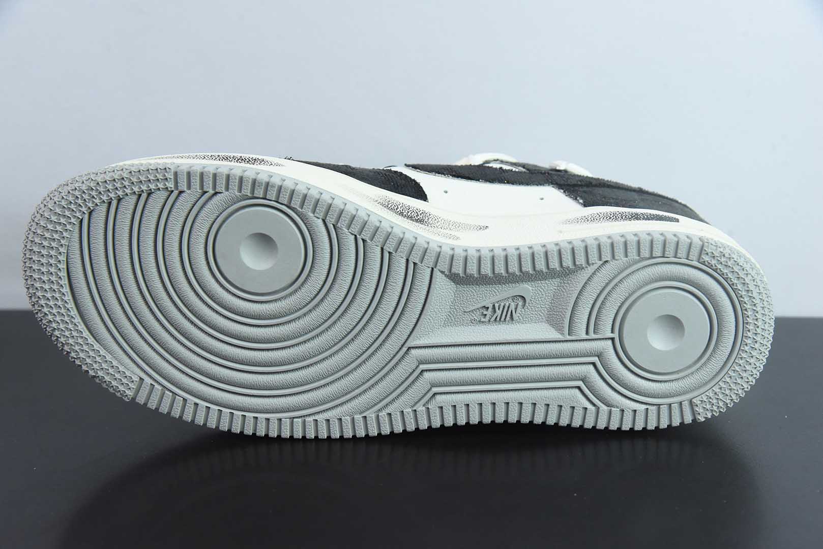 耐克Nike Air Force 1 '07 Low Blue Daisy手绘涂鸦蓝调雏菊空军一号低帮定制板鞋纯原版本 货号：BD7007-333