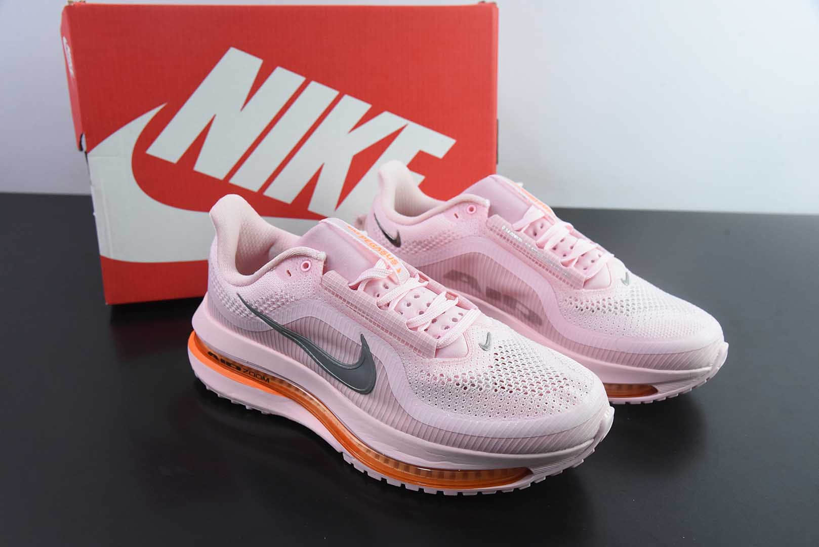 耐克Nike Air Zoom Pegasus Premium超级飞马粉橘灰勾网面全掌气垫跑鞋纯原版本 货号:HQ2592-601