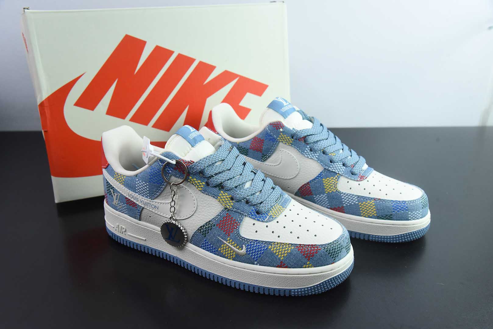 耐克Nike Air Force 1 '07 Low “LV联名彩色牛仔”空军一号低帮休闲板鞋纯原版本 货号：XL1979-101