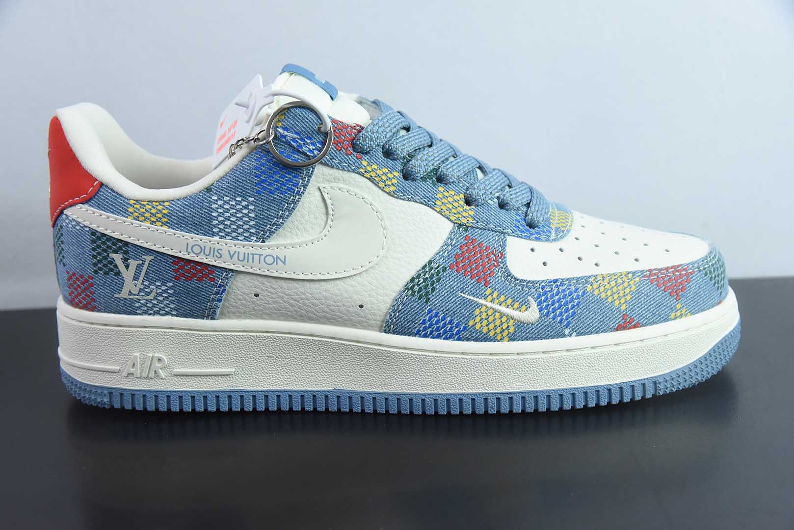 耐克Nike Air Force 1 '07 Low “LV联名彩色牛仔”空军一号低帮休闲板鞋纯原版本 货号：XL1979-101