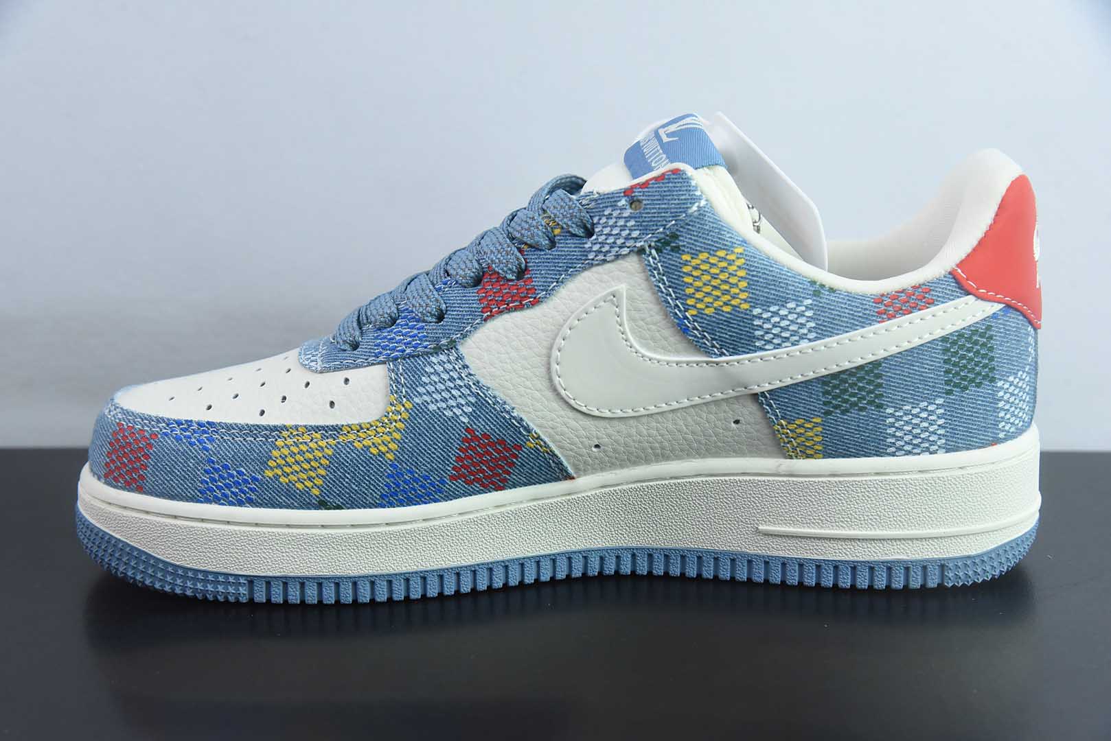 耐克Nike Air Force 1 '07 Low “LV联名彩色牛仔”空军一号低帮休闲板鞋纯原版本 货号：XL1979-101