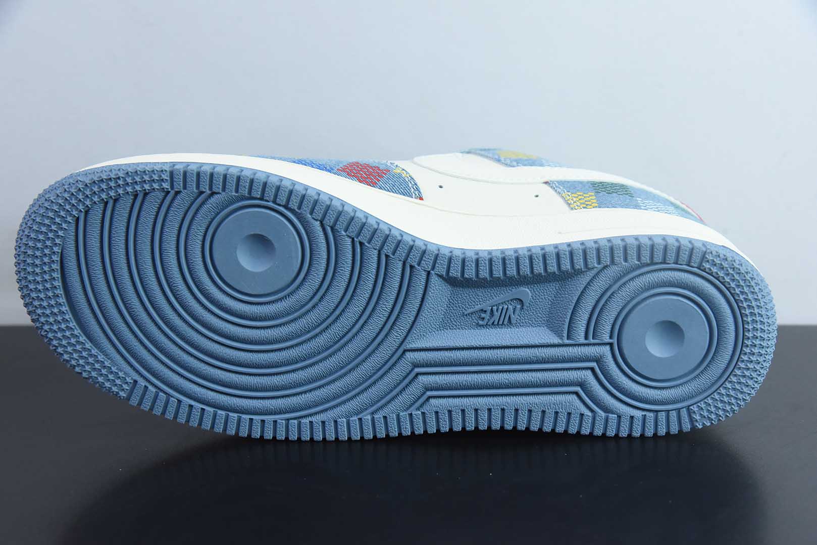 耐克Nike Air Force 1 '07 Low “LV联名彩色牛仔”空军一号低帮休闲板鞋纯原版本 货号：XL1979-101