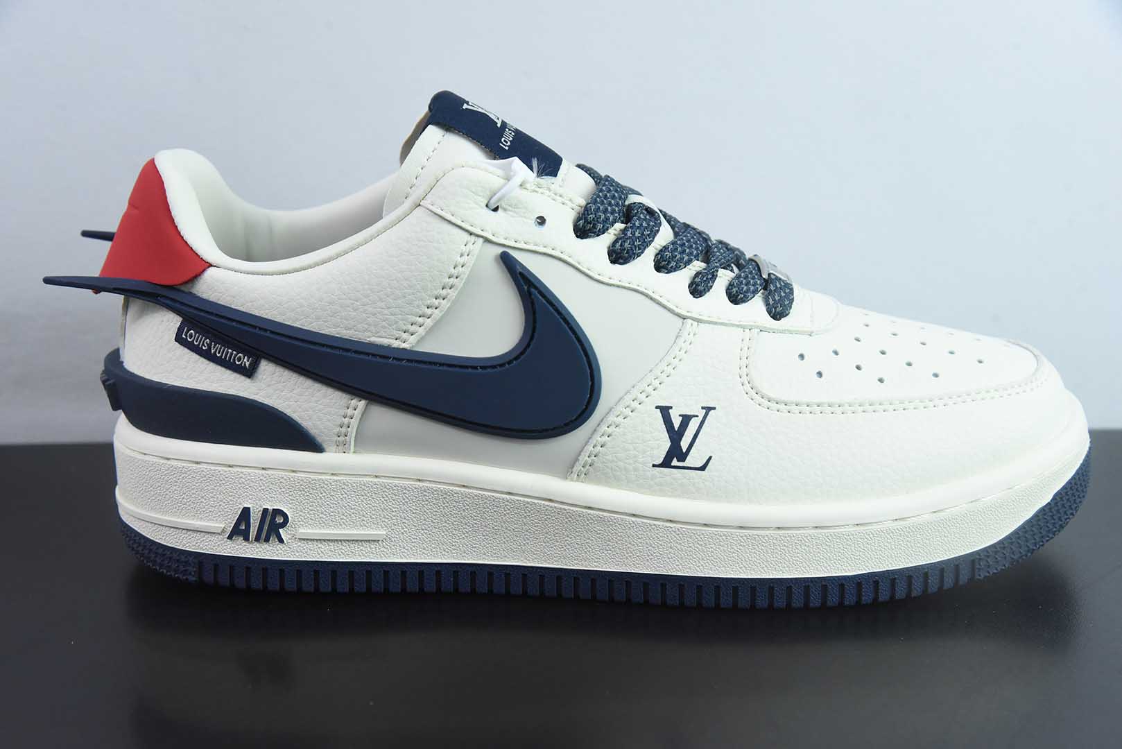 耐克Nike Air Force 1'07 Low LV联名深蓝大勾空军一号低帮休闲板鞋纯原版本 货号：XS3464-575