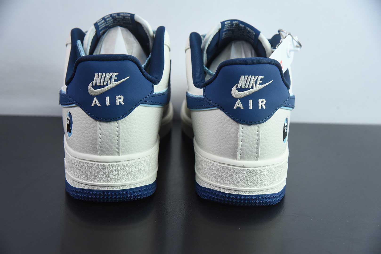 耐克Nike Air Force 1'07 Low 猿人头联名白蓝勾空军一号低帮休闲板鞋纯原版本 货号：KB1688-002